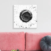 Toile Tournesol noir et blanc (Insitu(Salon))