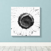 Toile Tournesol noir et blanc (Insitu (Plancher de Bois))