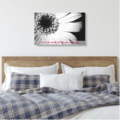 Toile Tournesol noir et blanc avec citation de vie (Insitu(Chambre))
