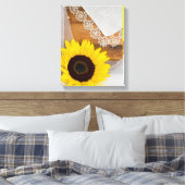 Toile Tournesol rustique et dentelle (Insitu(Chambre))