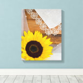 Toile Tournesol rustique et dentelle (Insitu (Plancher de Bois))