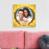 Toile Tournesol rustique Votre photo (Insitu(Salon))