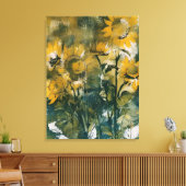 Toile Tournesols Abstraits, beaux-arts, teals, or (Insitu(Salon))