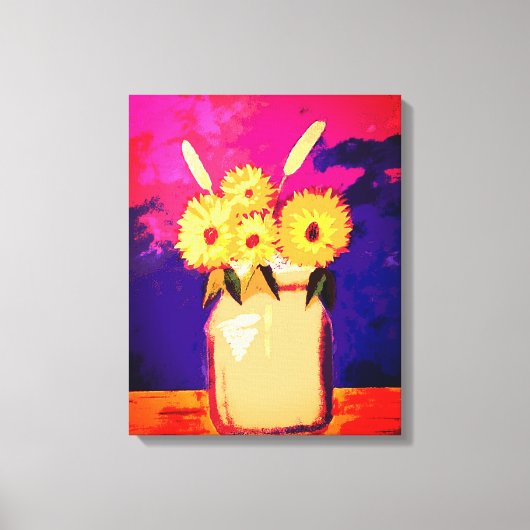 Toile Tournesols dans un pot (Recto)