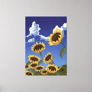 Toile Tournesols en été