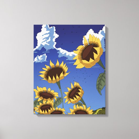 Toile Tournesols en été (Recto)