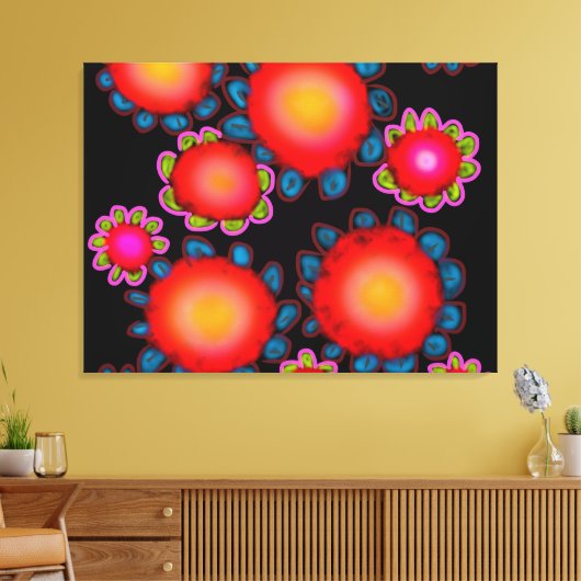 Toile Tournesols rouges  (Insitu(Salon))