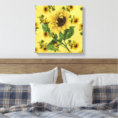 Toile Tournesols vintages Carré (Insitu(Chambre))