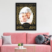 Toile Tournures dorées sur le 50e anniversaire de mariag (Insitu(Salon))