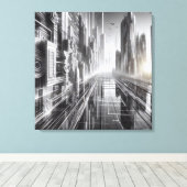 Toile Tours de demain : Une métropole noire et blanche (Insitu (Plancher de Bois))