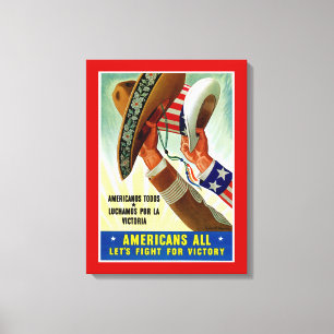 Toile Tous les Américains ~ Luttons pour la victoire