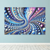 Toile Tous Les Points Bleus Et Violets (Insitu (Plancher de Bois))