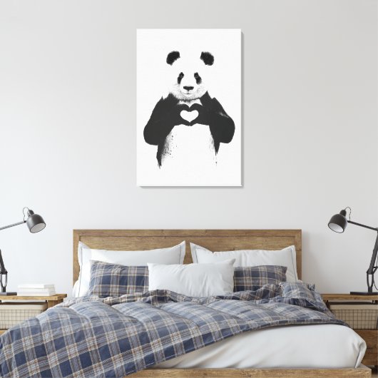 Toile Tout ce dont tu as besoin, c'est d'amour (Insitu(Chambre))