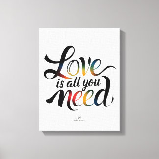 Toile Tout ce dont vous avez besoin est Love Canvas - Lo