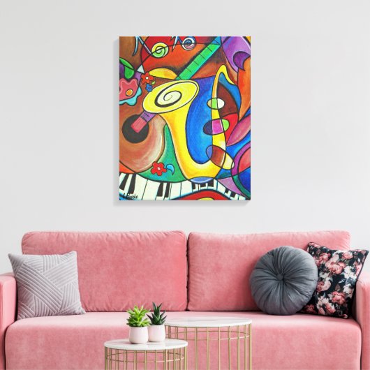 Toile Tout Ce Jazz ! Imprimer par Studio Burke© (Insitu(Salon))
