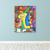 Toile Tout Ce Jazz ! Imprimer par Studio Burke© (Insitu (Plancher de Bois))