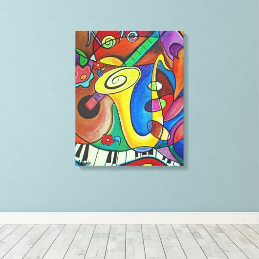 Toile Tout Ce Jazz ! Imprimer par Studio Burke© (Insitu (Plancher de Bois))