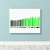 Toile Tout est musique Texte vert Lecteur de chanson cod (Insitu (Plancher de Bois))