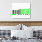 Toile Tout est musique Texte vert Lecteur de chanson cod (Insitu(Chambre))