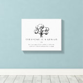 Toile Tout le monde est une citation géniale (Insitu (Plancher de Bois))