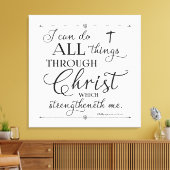 Toile Tout par Christ - Philippiens 4:13 (Insitu(Salon))