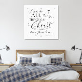 Toile Tout par Christ - Philippiens 4:13 (Insitu(Chambre))