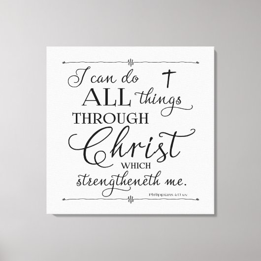 Toile Tout par Christ - Philippiens 4:13 (Recto)
