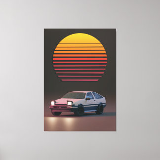 Toile Toyota AE86 de l'Anime initial-D