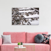 Toile Traces ferroviaires en Neige (toile) (Insitu(Salon))