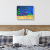 Toile Tracteur rouge devant la grange (Insitu(Chambre))