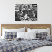 Toile Tracteur vintage Fordson, noir et blanc (Insitu(Chambre))
