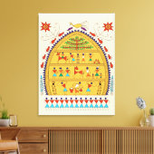 Toile Traditional Indian Folk Art Canvas – Handcrafted (Insitu(Salon))