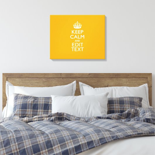 Toile Traffic Yellow Background Keep Calm And Your Text (Insitu(Chambre))
