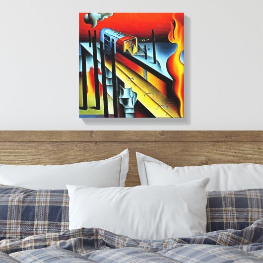 Toile Train à flammes (Insitu(Chambre))