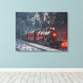 Toile Train à neige vintage (Insitu (Plancher de Bois))