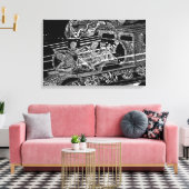 TOILE TRAIN À VAPEUR PAR BARRY COOKE (Insitu(Salon))