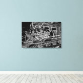 TOILE TRAIN À VAPEUR PAR BARRY COOKE (Insitu (Plancher de Bois))