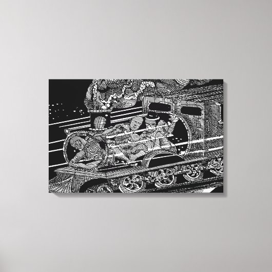 TOILE TRAIN À VAPEUR PAR BARRY COOKE (Recto)