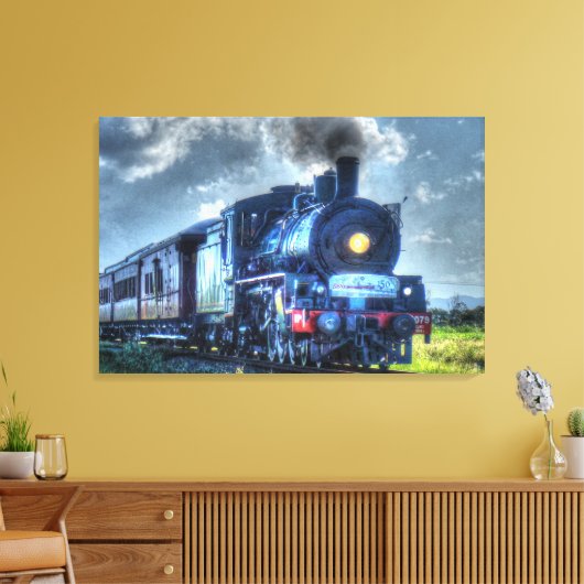 TOILE TRAIN À VAPEUR QUÉENSLAND AUSTRALIE AVEC EFFETS AR (Insitu(Salon))