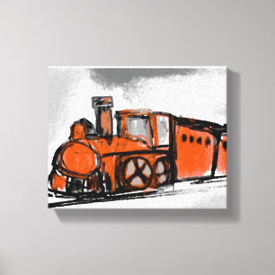 Toile Train ancien