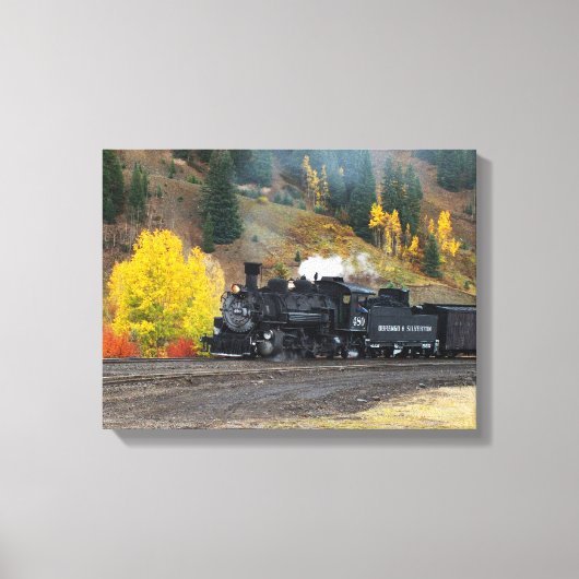 Toile Train arrivant à Silverton, États-Unis (Recto)