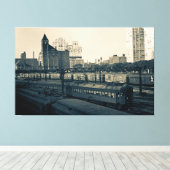 Toile Train Buildings Chicago (Insitu (Plancher de Bois))