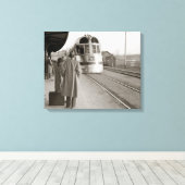 Toile Train Burlington Zephyr, 1940 (Insitu (Plancher de Bois))
