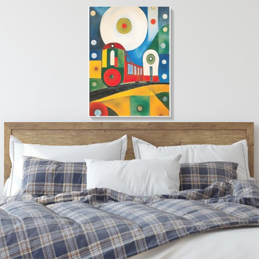 Toile Train coloré Peinture d'art Abstrait (Insitu(Chambre))