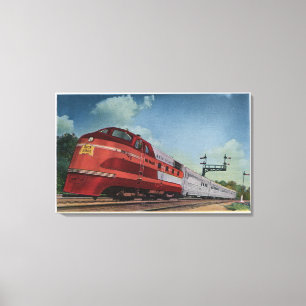 Toile Train de RocketStreamlined d'île de roche