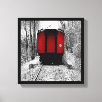 Train démodé de vapeur avec la cambuse rouge