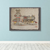 Toile Train électrique Toy (Insitu (Plancher de Bois))