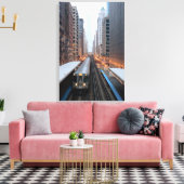 Toile Train en hauteur dans le centre-ville de Chicago s (Insitu(Salon))