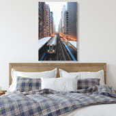Toile Train en hauteur dans le centre-ville de Chicago s (Insitu(Chambre))