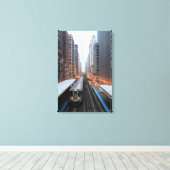 Toile Train en hauteur dans le centre-ville de Chicago s (Insitu (Plancher de Bois))